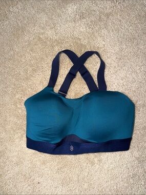 ThirdLove Teal & Navy Medium Support Sports Bra 34D